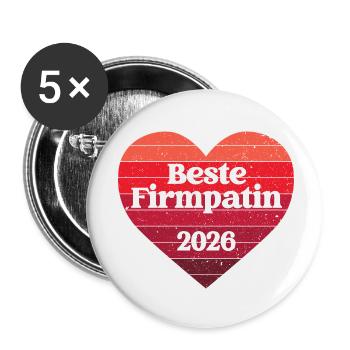 Firmpatin 2026 Firmung Firmpate Beste Patin Tante - Buttons klein 25 mm (5er Pack) - Weiß - Vorne