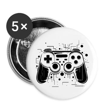 Spiel Controller - Buttons klein 25 mm (5er Pack) - Weiß - Vorne
