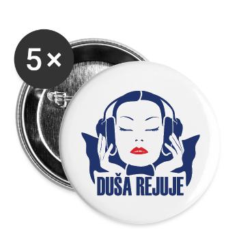 DUŠA REJUJE - Buttons small 1''/25 mm (5-pack) - white - Front