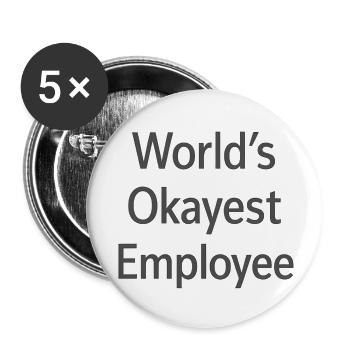Collègues drôles Paroles de travail Collègue - Lot de 5 petits badges (25 mm) - blanc - Devant