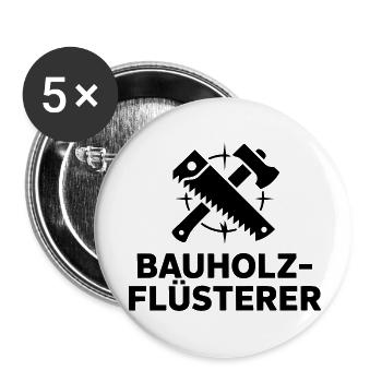 Zimmermann Zimmerer - Buttons klein 25 mm (5er Pack) - Weiß - Vorne