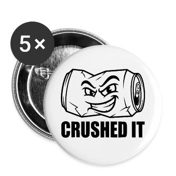 Crushed It - Graffiti Dose - Buttons klein 25 mm (5er Pack) - Weiß - Vorne