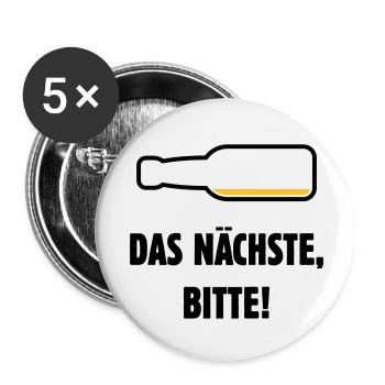 Das Nächste, Bitte! (Bier / Bierchen / POS 2C) - Buttons klein 25 mm (5er Pack) - Weiß - Vorne