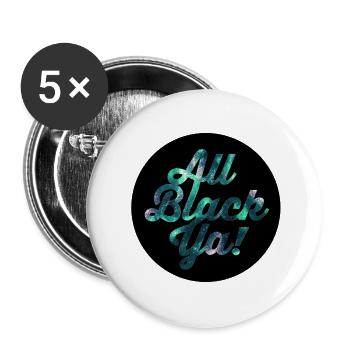 All Black Ya Galaxy Glitter - Buttons small 1''/25 mm (5-pack) - white - Front