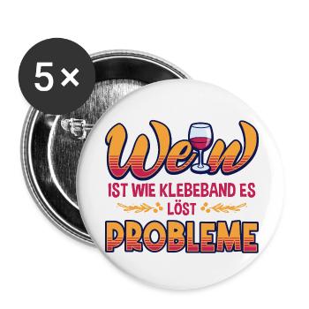 Wenn ist wie Klebeband – Löst Probleme - Buttons klein 25 mm (5er Pack) - Weiß - Vorne