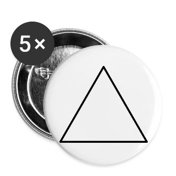 Symbol Dreieck gleichseitig - Buttons klein 25 mm (5er Pack) - Weiß - Vorne
