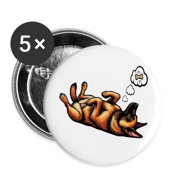 Malinois Belgischer Schäferhund Malinoisbesitzer - Buttons klein 25 mm (5er Pack) - Weiß - Vorne