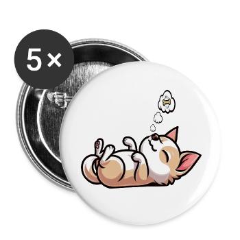 Chihuahua Chihuahua Propriétaire Chihuahuafan Chi Chis - Lot de 5 petits badges (25 mm) - blanc - Devant