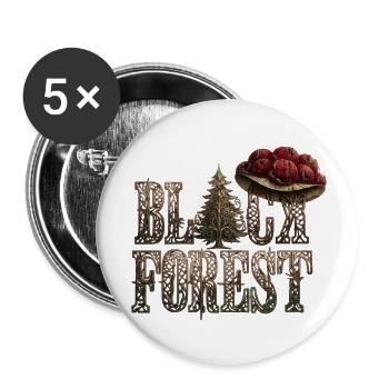 Black Forest - Buttons klein 25 mm (5er Pack) - Weiß - Vorne