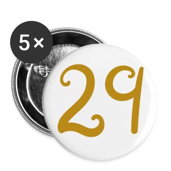 29 - Buttons klein 25 mm (5er Pack) - Weiß - Vorne