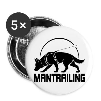 German Shepherd Mantrailing Dog Sports Dogs - Buttons small 1''/25 mm (5-pack) - white - Front