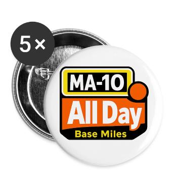 Miles de base pour le cyclisme sur route Mallorca MA-10 Journée - Lot de 5 petits badges (25 mm) - blanc - Devant