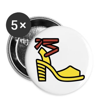 High Heel Shoe Fashion Italy Fashionista - Buttons small 1''/25 mm (5-pack) - white - Front