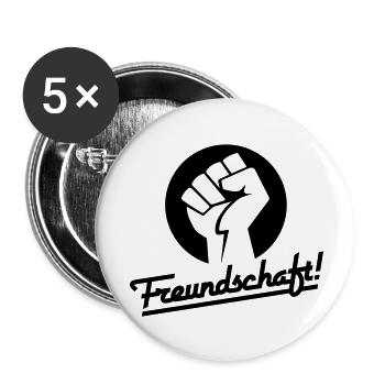 Freundschaft v.1 (Farbe änderbar) - Buttons klein 25 mm (5er Pack) - Weiß - Vorne