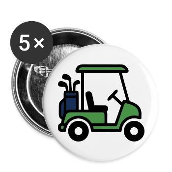 Golf cart Golf car Golf club Men - Buttons small 1''/25 mm (5-pack) - white - Front