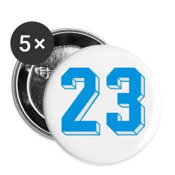 dreiundzwanzig - Buttons small 1''/25 mm (5-pack) - white - Front