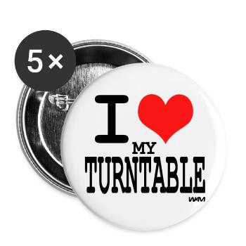 turntable - Buttons small 1''/25 mm (5-pack) - white - Front