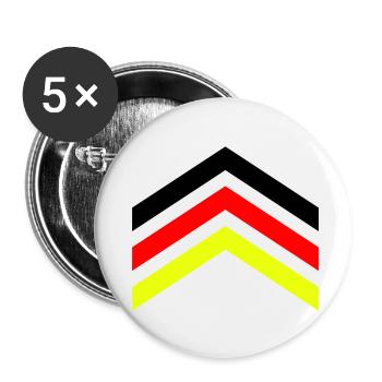 Allemagne - Lot de 5 petits badges (25 mm) - blanc - Devant