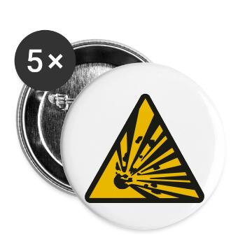 explosion - Buttons klein 25 mm (5er Pack) - Weiß - Vorne