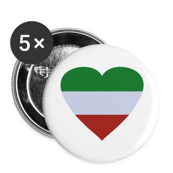 herz_iran - Buttons klein 25 mm (5er Pack) - Weiß - Vorne