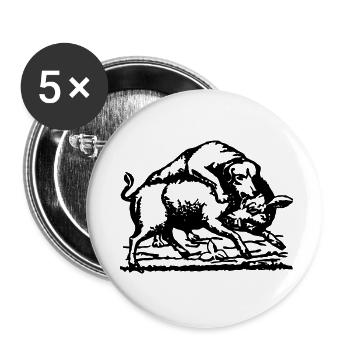 Schafkopf_High - Buttons klein 25 mm (5er Pack) - Weiß - Vorne