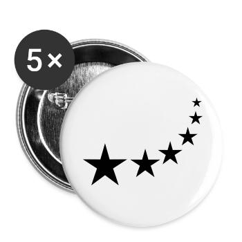 Sternschnuppe - Buttons klein 25 mm (5er Pack) - Weiß - Vorne