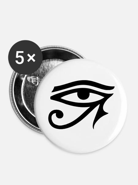 Eye Of Horus - Buttons klein 25 mm (5er Pack) - Weiß