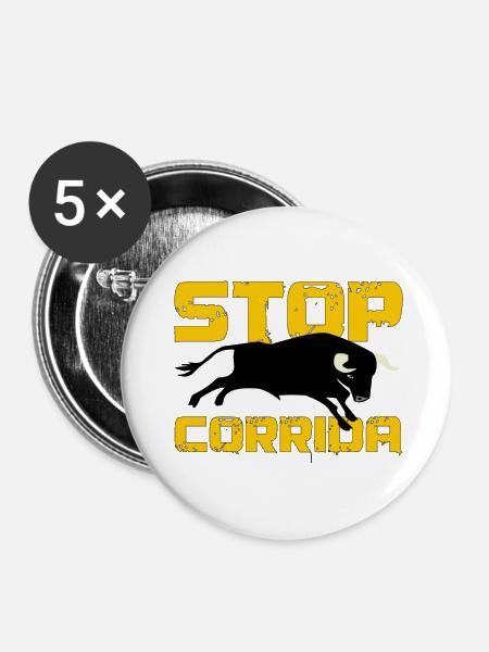 corrida - Buttons klein 25 mm (5er Pack) - Weiß