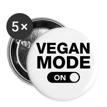 Vegan Mode (On) - Buttons klein 25 mm (5er Pack) - Weiß - Vorne