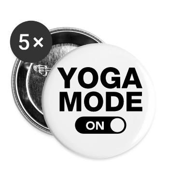 Yoga Mode (On) - Buttons klein 25 mm (5er Pack) - Weiß - Vorne