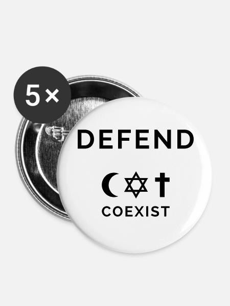 coexist - r04 - Buttons klein 25 mm (5er Pack) - Weiß