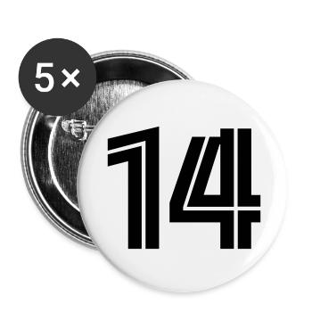 14 - Buttons small 1''/25 mm (5-pack) - white - Front