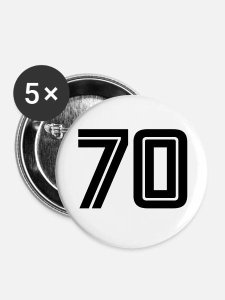 70 - Buttons klein 25 mm (5er Pack) - Weiß