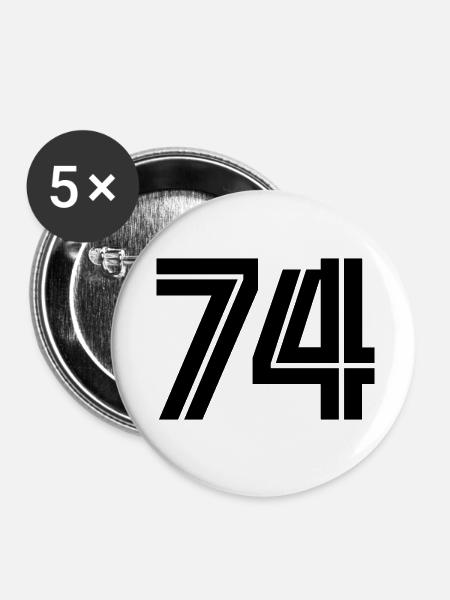 74 - Buttons klein 25 mm (5er Pack) - Weiß