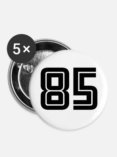85 - Buttons klein 25 mm (5er Pack) - Weiß