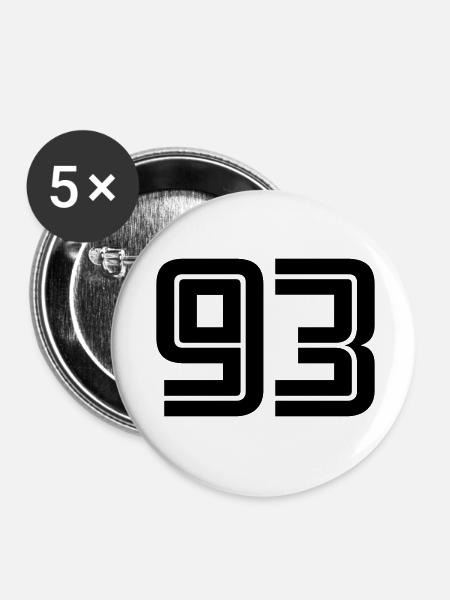 93 - Buttons klein 25 mm (5er Pack) - Weiß