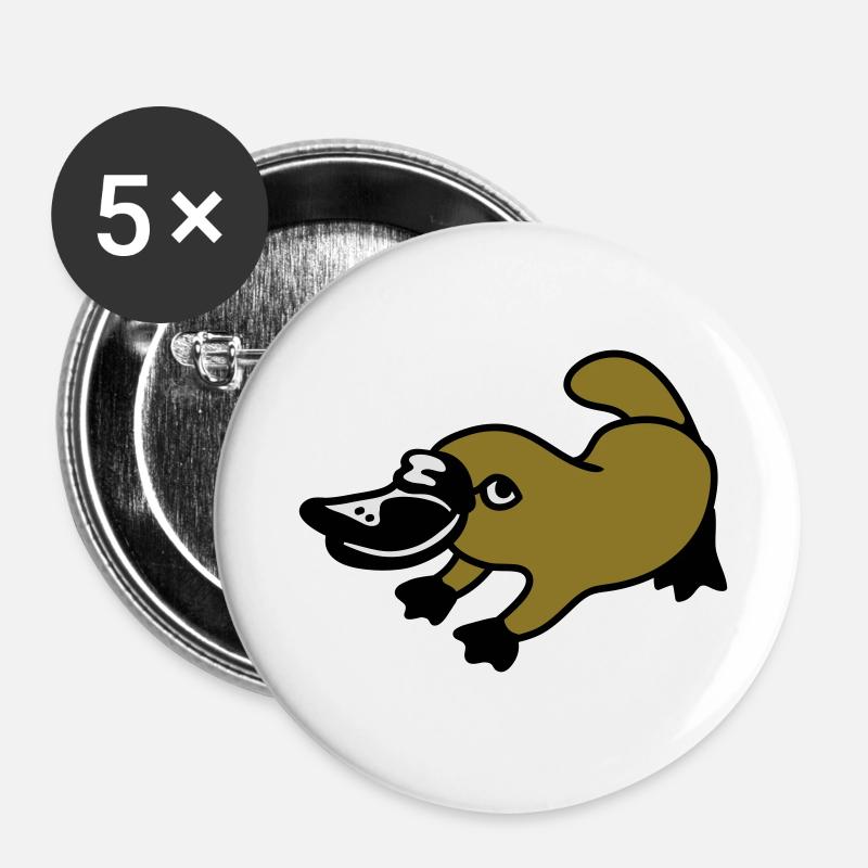 Platypus 3 - Buttons small 1''/25 mm (5-pack) - white