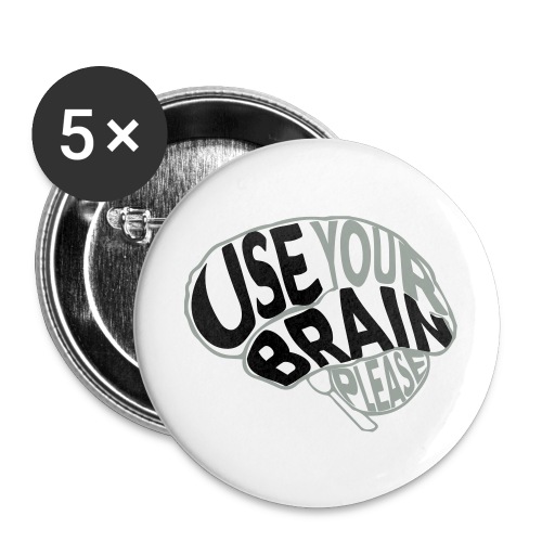 Use your brain - Confezione da 5 spille piccole (25 mm)