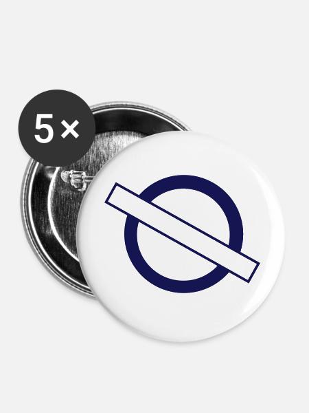 sonderlandeplatz_gras - Buttons klein 25 mm (5er Pack) - Weiß