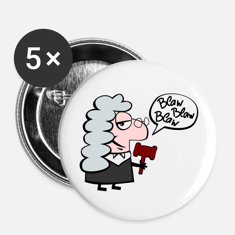 Richter - Buttons klein 25 mm (5er Pack) - Weiß