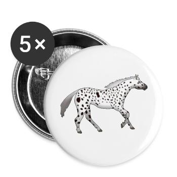 Appaloosa est en cours d’exécution - Lot de 5 petits badges (25 mm) - blanc - Devant