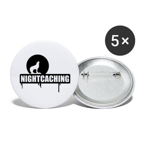 nightcaching / 1 color - Buttons klein 25 mm (5er Pack)