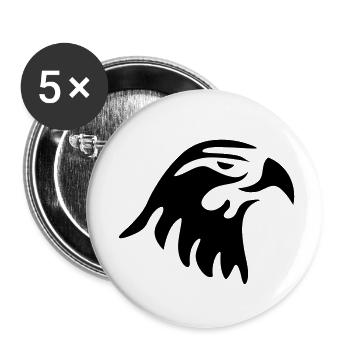 eagle head - Buttons small 1''/25 mm (5-pack) - white - Front