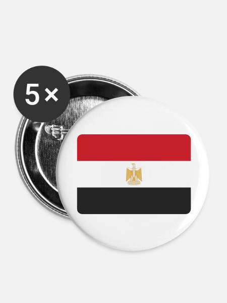 ÄGYPTEN - Buttons klein 25 mm (5er Pack) - Weiß