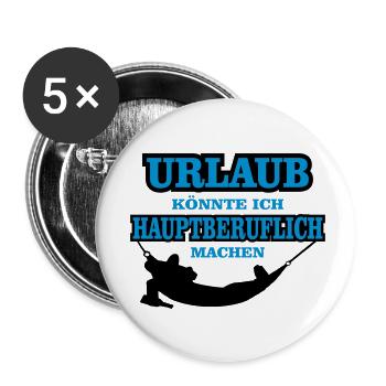 urlaub als beruf weltreise - Buttons klein 25 mm (5er Pack) - Weiß - Vorne