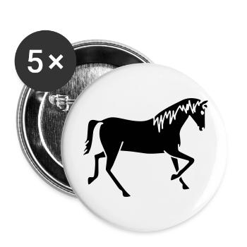 horse - Buttons klein 25 mm (5er Pack) - Weiß - Vorne