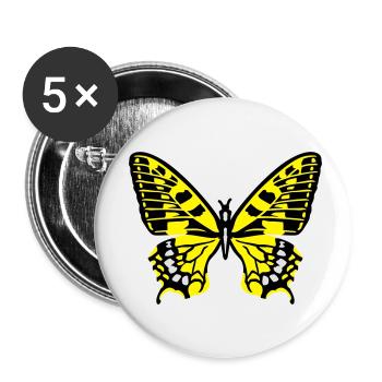 butterfly - Buttons small 1''/25 mm (5-pack) - white - Front