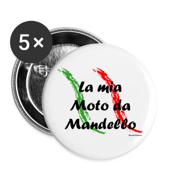 la_mia_moto_mandello - Lot de 5 petits badges (25 mm) - blanc - Devant