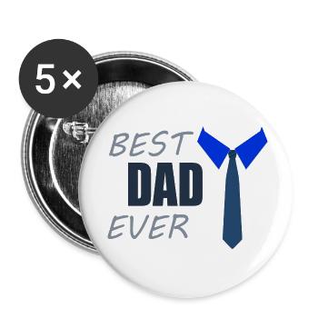 BEST DAD EVER - Buttons small 1''/25 mm (5-pack) - white - Front