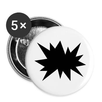 Boom!! - Buttons klein 25 mm (5er Pack) - Weiß - Vorne